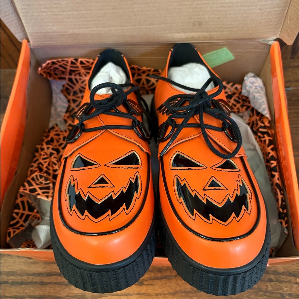 Jack O’ Lantern Trick Or Treat Creepers‎ Shoes Orange Strange Cvlt